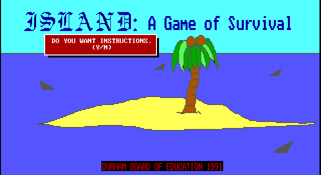 Island: A Game Of Survival, title screen